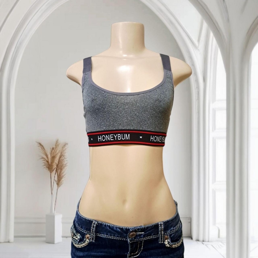 Honeybum Gray Small Sports Bra
